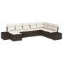 Set de sofá de jardín de 8 piezas con cojines marrón de ratán sintético von , Outdoor-Sofas - Ref: Foro24-3347178, Preis: 547...