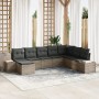 Juego de Sofás de Jardín de 8 Piezas con Cojines Gris Poliratán von , Outdoor-Sofas - Ref: Foro24-3347179, Preis: 516,16 €, R...