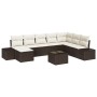 Juego de Sofá de Jardín de 8 Piezas con Cojines Gris Poliratán de , Sofás de exterior - Ref: Foro24-3347188, Precio: 573,67 €