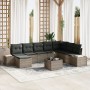Conjunto de sofá de jardín 9 piezas Gris Ratán by , Outdoor sofas - Ref: Foro24-3347189, Price: 564,51 €, Discount: %
