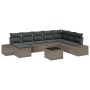 Conjunto de sofá de jardín 9 piezas Gris Ratán by , Outdoor sofas - Ref: Foro24-3347189, Price: 564,51 €, Discount: %