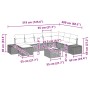Juego de Sofá de Jardín de 8 Piezas con Cojines Gris Poliratán von , Outdoor-Sofas - Ref: Foro24-3347188, Preis: 598,32 €, Ra...