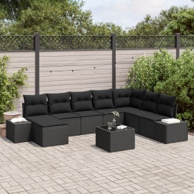 Conjunto de Sofá de Jardín de 9 Piezas con Cojines Beige Poliratán von , Outdoor-Sofas - Ref: Foro24-3347193, Preis: 577,17 €...