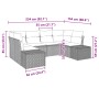 Juego de Sofá de Jardín Juego de 6 Marrón y crema by , Outdoor sofas - Ref: Foro24-3347198, Price: 431,35 €, Discount: %