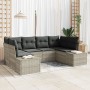 Juego de Sofá de Jardín de 6 Piezas con Cojines Gris Claro Ratán PE by , Outdoor sofas - Ref: Foro24-3347202, Price: 451,12 €...