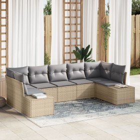 Juego de sofá de jardín de 7 piezas con cojines Beige Poliratán von , Outdoor-Sofas - Ref: Foro24-3347210, Preis: 507,40 €, R...