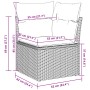 Set de Sofá de Jardín de 7 Piezas con Cojines Negro Ratán Poliéster von , Outdoor-Sofas - Ref: Foro24-3347213, Preis: 510,96 ...