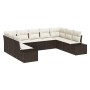Conjunto de Sofá de Jardín Set de 9 Marrón y crema by , Outdoor sofas - Ref: Foro24-3347218, Price: 605,71 €, Discount: %