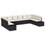 Juego de sofá de jardín de diez piezas con cojines negro poliratán by , Outdoor sofas - Ref: Foro24-3347237, Price: 594,33 €,...