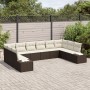 Conjunto de Sofá de Jardín de 10 Piezas con Cojines Marrón Ratán Polibi by , Outdoor sofas - Ref: Foro24-3347238, Price: 702,...