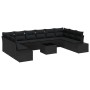 Juego de Sofá de Jardín de 11 Piezas con Cojines Beige Poliratán by , Outdoor sofas - Ref: Foro24-3347253, Price: 722,35 €, D...