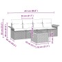 Conjunto de Sofá de Jardín de 5 Piezas con Cojines Gris Poliratán Acacia von , Outdoor-Sofas - Ref: Foro24-3347258, Preis: 30...