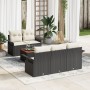 Juego de Sofás de Jardín de 6 Piezas con Cojines Negro Poliratán Acacia de , Sofás de exterior - Ref: Foro24-3347264, Precio:...