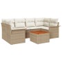 Juego de Sofá de Jardín de 7 Piezas con Cojines Beige Ratán Poliéster Acacia by , Outdoor sofas - Ref: Foro24-3347281, Price:...