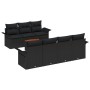 Juego de Sofás de Jardín de 8 Piezas con Cojines Negro Poliratán Acacia de , Sofás de exterior - Ref: Foro24-3347289, Precio:...