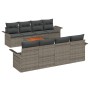 Juego de Sofá de Jardín de 9 Piezas con Cojines Gris Poliratán Acacia von , Outdoor-Sofas - Ref: Foro24-3347300, Preis: 596,4...