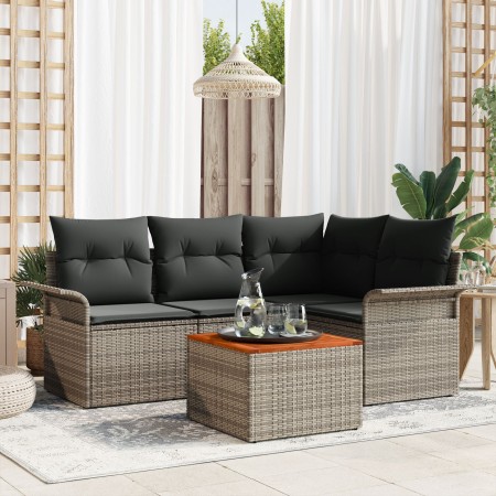 Juego de sofá de jardín de 5 piezas con cojines gris de von , Outdoor-Sofas - Ref: Foro24-3347321, Preis: 329,06 €, Rabatt: %