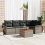 Juego de Sofá de Jardín de 6 Piezas con Cojines Gris Poliratán Acacia von , Outdoor-Sofas - Ref: Foro24-3347328, Preis: 382,2...
