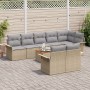 Juego de Sofá de Jardín de 9 Piezas con Cojines Beige Ratán Acacia by , Outdoor sofas - Ref: Foro24-3347343, Price: 627,78 €,...