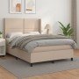 Cama box spring con colchón cuero sintético capuchino 140x200cm en Camas y somieres | Comprar online en Foro24