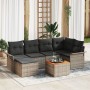 Juego de Sofá de Jardín de 7 Piezas con Cojines Gris Poli ratán Acacia by , Outdoor sofas - Ref: Foro24-3347349, Price: 417,3...