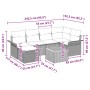 Conjunto de Sofá de Jardín de 7 Piezas con Cojines Negro Poliratán Acacia von , Outdoor-Sofas - Ref: Foro24-3347352, Preis: 4...