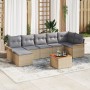 Juego de Sofá de Jardín de 8 Piezas con Cojines Beige Ratán Sintético Acacia by , Outdoor sofas - Ref: Foro24-3347357, Price:...