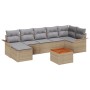 Juego de Sofá de Jardín de 8 Piezas con Cojines Beige Ratán Sintético Acacia by , Outdoor sofas - Ref: Foro24-3347357, Price:...