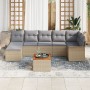 Juego de Sofá de Jardín de 8 Piezas con Cojines Beige Ratán Sintético Acacia by , Outdoor sofas - Ref: Foro24-3347357, Price:...