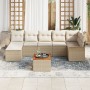 Juego de Sofás de Jardín de 8 Piezas con Cojines Beige Ratán Sintético Acacia by , Outdoor sofas - Ref: Foro24-3347358, Price...