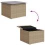 Juego de Sofá de Jardín de 8 Piezas con Cojines Beige Ratán Sintético Acacia by , Outdoor sofas - Ref: Foro24-3347357, Price:...
