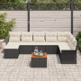 Conjunto de Sofás de Jardín 9 Piezas Negro y crema Ratán y tela by , Outdoor sofas - Ref: Foro24-3347362, Price: 497,16 €, Di...