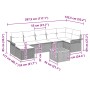 Conjunto de Sofá de Jardín de 8 Piezas con Cojines Negro Poliratán Acacia by , Outdoor sofas - Ref: Foro24-3347359, Price: 49...