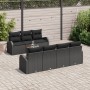 Conjunto de sofá de jardín de 8 piezas con cojines negros de ratán sintético de by , Outdoor sofas - Ref: Foro24-3347541, Pri...