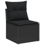 Conjunto de Sofá de Jardín de 8 Piezas con Cojines Negros de Polirratán Acacia by , Outdoor sofas - Ref: Foro24-3347548, Pric...