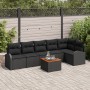 Conjunto de Sofás de Jardín de 7 Piezas con Cojines Negro Poliratán Acacia by , Outdoor sofas - Ref: Foro24-3347590, Price: 4...