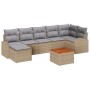 Juego de Sofás de Jardín de 8 Piezas con Cojines Beige Ratán Poliéster by , Outdoor sofas - Ref: Foro24-3347609, Price: 494,4...