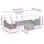 Conjunto de Sofá de Jardín de 8 Piezas con Cojines Negros de Poliratán von , Outdoor-Sofas - Ref: Foro24-3347611, Preis: 493,...