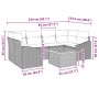 Conjunto de 7 Piezas de Sofá de Jardín con Cojines Negro Poliratán by , Outdoor sofas - Ref: Foro24-3347786, Price: 450,83 €,...