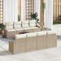 Conjunto de Sofás de Jardín de 9 piezas con Cojines Beige Poliratán Acacia by , Outdoor sofas - Ref: Foro24-3347806, Price: 6...