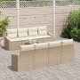 Conjunto de Sofás de Jardín de 9 piezas con Cojines Beige Poliratán Acacia by , Outdoor sofas - Ref: Foro24-3347806, Price: 6...