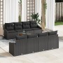 Juego de Sofás de Jardín de 9 Piezas con Cojines de Ratán Negro y Acacia by , Outdoor sofas - Ref: Foro24-3347807, Price: 584...