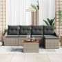 Juego de Sofá de Jardín de 6 Piezas con Cojines Gris Ratán Poliéster Acacia von , Outdoor-Sofas - Ref: Foro24-3347818, Preis:...