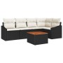 Juego de Sofá de Jardín de 6 Piezas con Cojines en Negro Poliratán Acacia by , Outdoor sofas - Ref: Foro24-3347831, Price: 37...