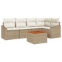Juego de Sofá de Jardín de 6 Piezas con Cojines Beige de Rattan Poliéster by , Outdoor sofas - Ref: Foro24-3347834, Price: 39...