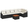 Juego de sofá de jardín de 7 piezas con cojines Negro Poliratán Acacia by , Outdoor sofas - Ref: Foro24-3347838, Price: 407,2...