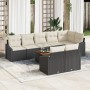 Conjunto de Sofá de Jardín de 9 Piezas con Cojines Negro Ratán Poliéster von , Outdoor-Sofas - Ref: Foro24-3347845, Preis: 55...