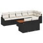 Conjunto de Sofá de Jardín de 9 Piezas con Cojines Negro Ratán Poliéster von , Outdoor-Sofas - Ref: Foro24-3347845, Preis: 55...