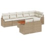 Juego de sofás de jardín de 9 piezas con cojines beige ratán poliéster acacia by , Outdoor sofas - Ref: Foro24-3347848, Price...