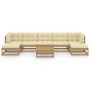 Gartenmöbel Set 8 Stück Kissen Honig Braun Kiefer Holz von vidaXL, Gartensets - Ref: Foro24-3077132, Preis: 645,33 €, Rabatt: %